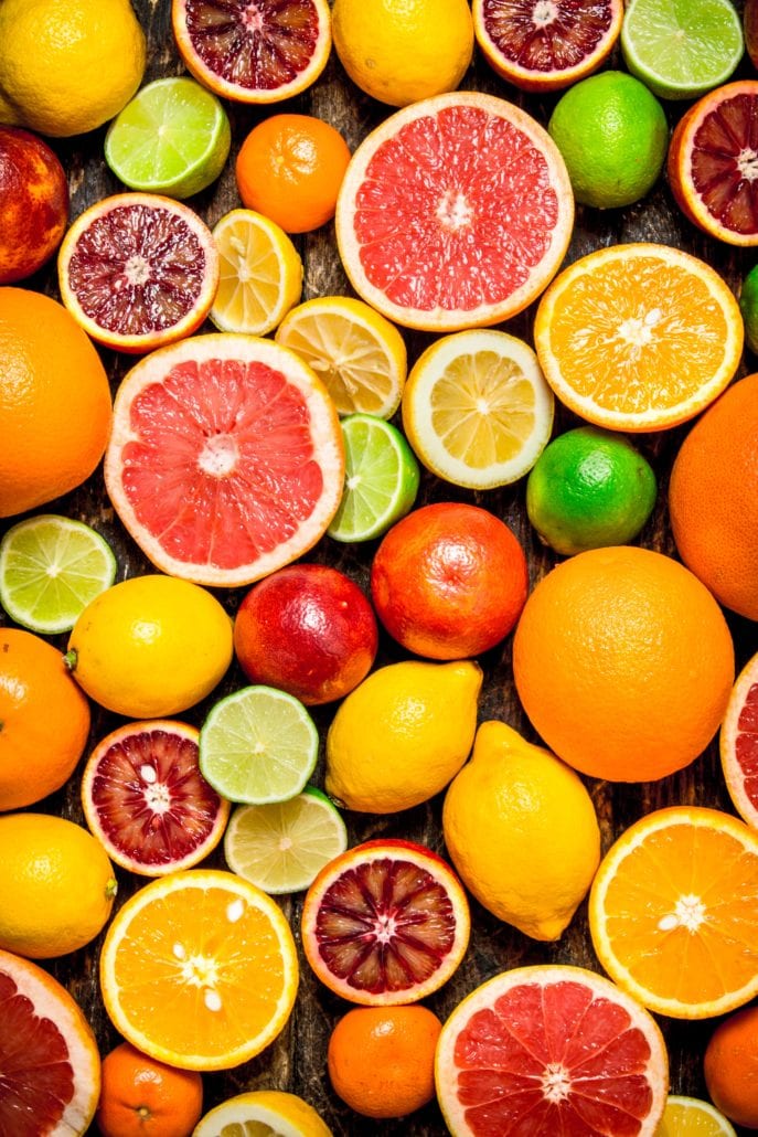 various citrus fruits
